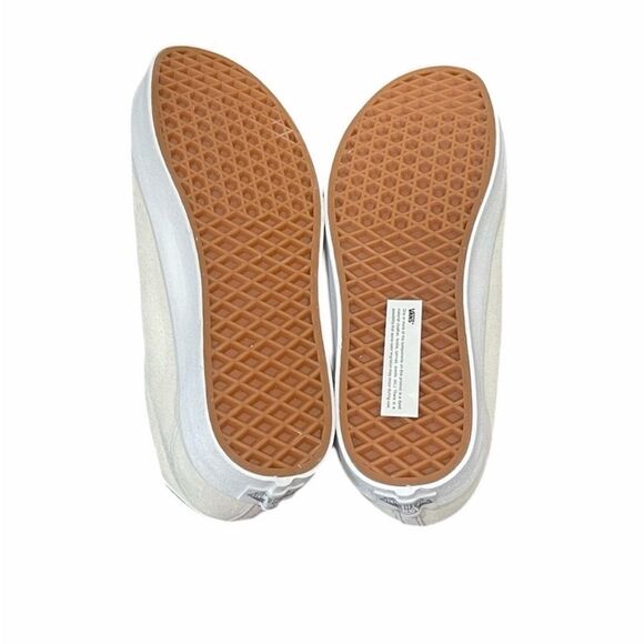 Vans Metallic Silver White Sport Low Sneaker Unisex Women Size 9.5 /Men 8 NEW - Picture 8 of 9